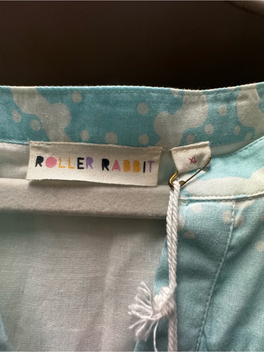 Roller Rabbit Light Aqua Printed Ruffle Mini Dress - Picture 9 of 11